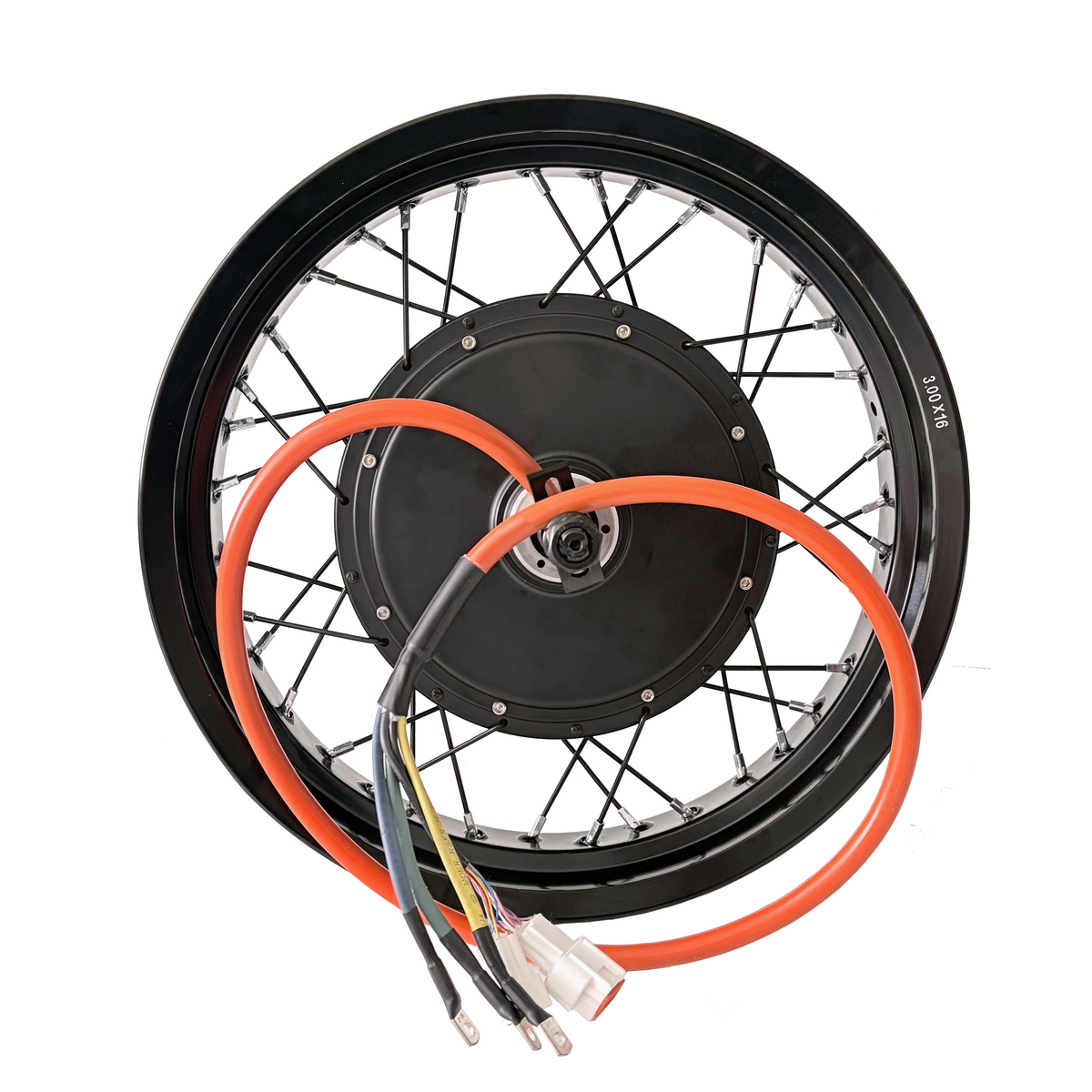 QS205 16*3.0 72V 5000W Motorcycle Rim Rear 170-175mm Dropout 3T/3.5T/4T/5T High Speed  MotorWheel With Spokes NBPower