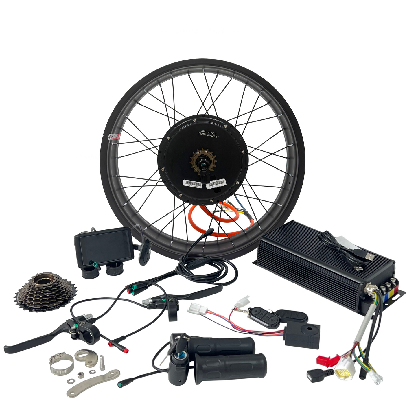 QS205 190mm Dropout 72V 5000W 50H V3 Electric Fat Bike 20*4.0/24*4.0/26*4.0 Motor Wheel Conversion Kit Sabvoton 100A,UKC1 plus,all waterproof system, available with 7-speed freewheel
