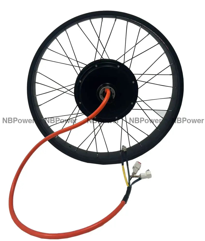 26*4.0 80mm width double rim with QS 3T /3.5T/4T/5T 170mm dropout 5000W Fat motorwheel with single freewheel