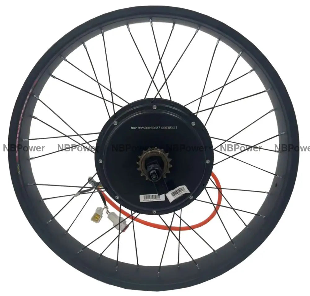 26*4.0 80mm width double rim with QS 3T /3.5T/4T/5T 170mm dropout 5000W Fat motorwheel with single freewheel 3.5T