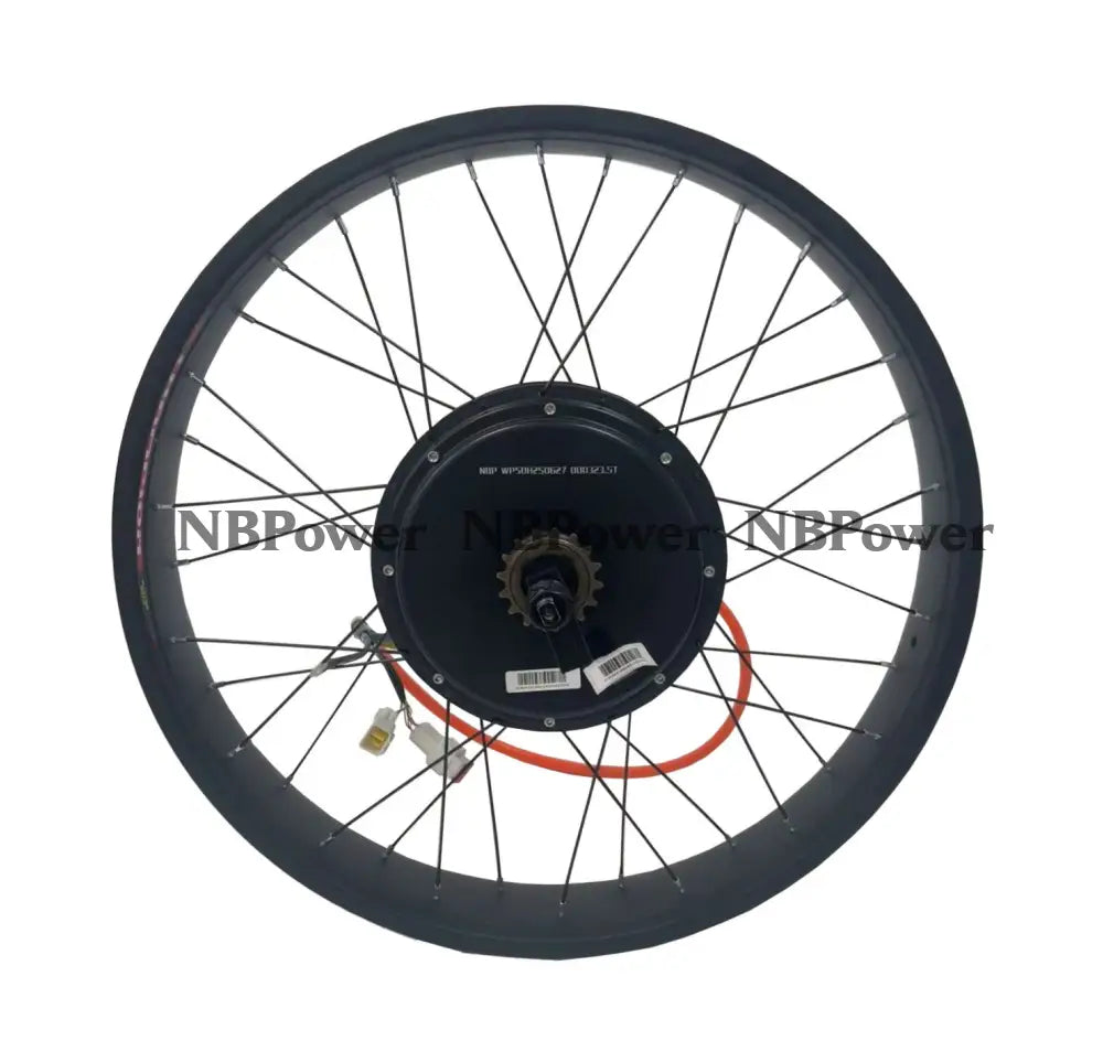 26*4.0 80mm width double rim with QS 3T /3.5T/4T/5T 170mm dropout 5000W Fat motorwheel with single freewheel 3.5T
