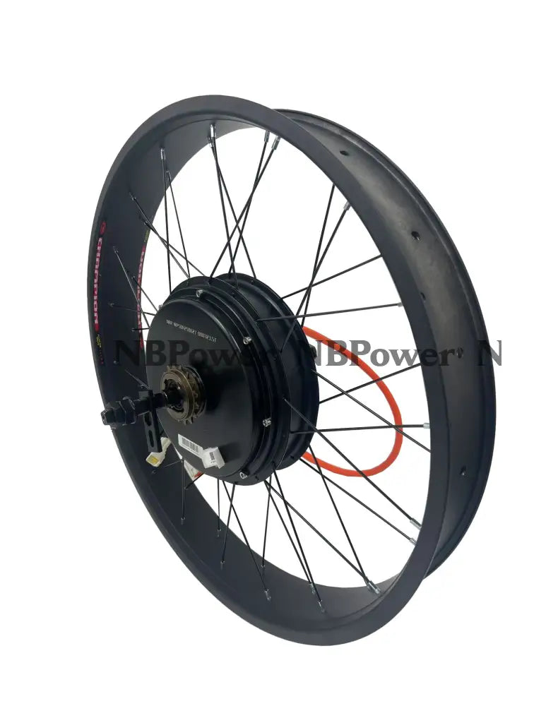 26*4.0 80mm width double rim with QS 3T /3.5T/4T/5T 170mm dropout 5000W Fat motorwheel with single freewheel