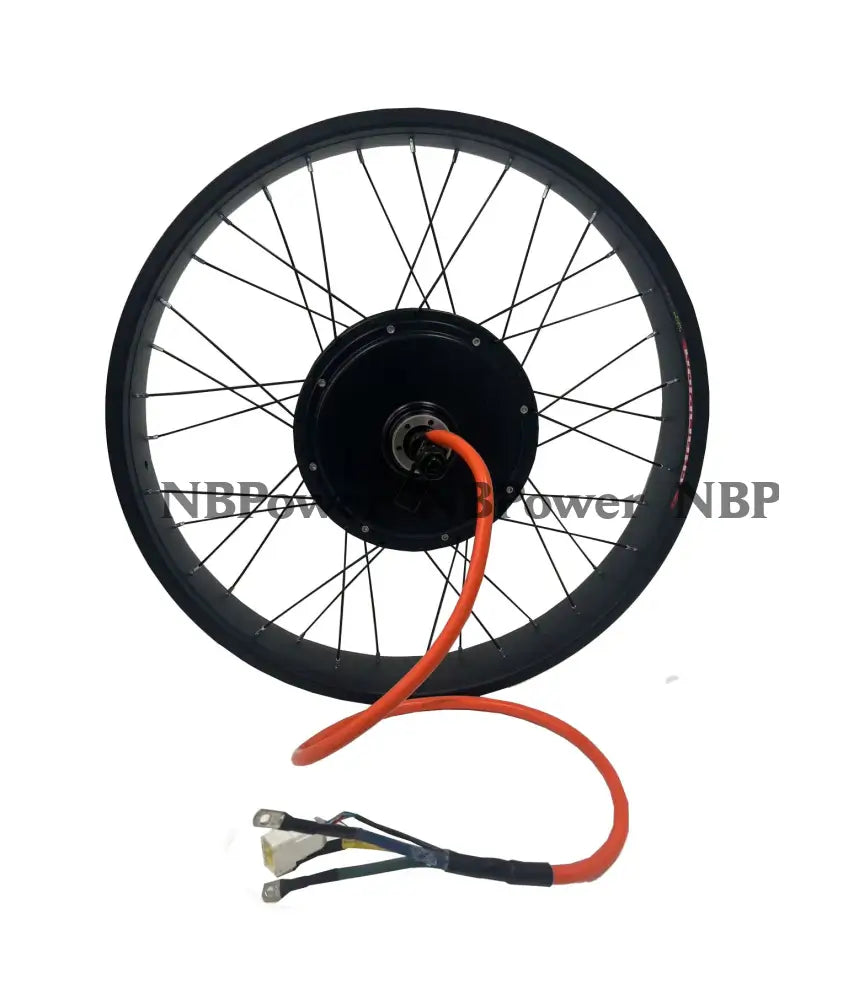 26*4.0 80mm width double rim with QS 3T /3.5T/4T/5T 170mm dropout 5000W Fat motorwheel with single freewheel 4T