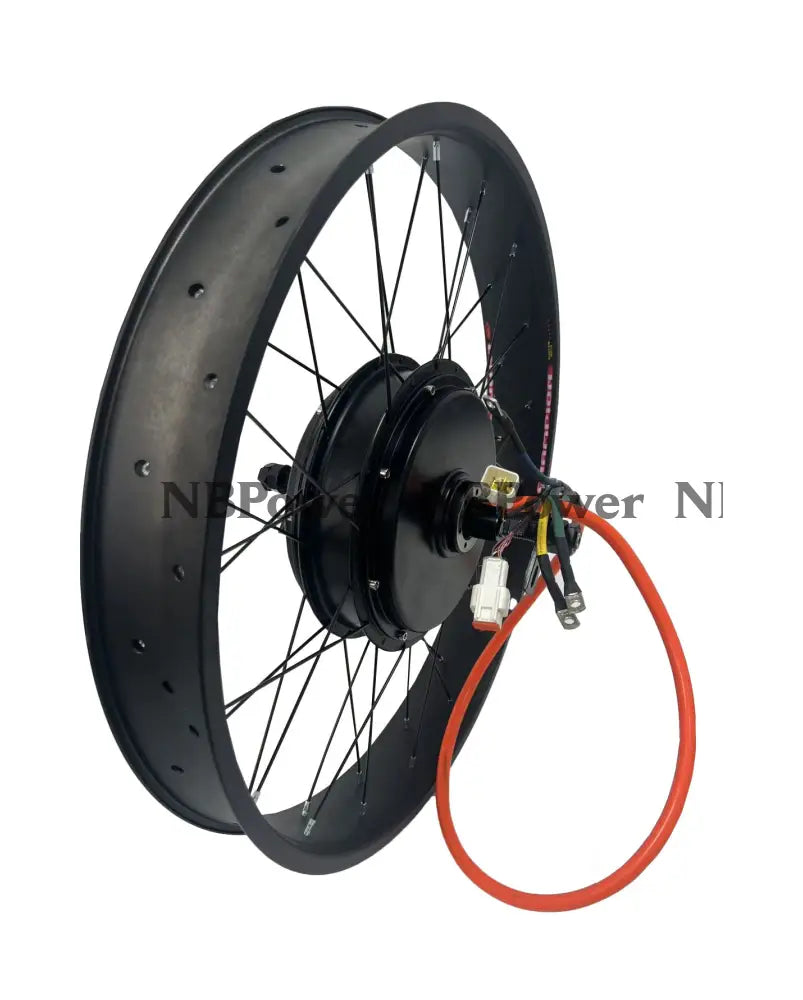 26*4.0 80mm width double rim with QS 3T /3.5T/4T/5T 170mm dropout 5000W Fat motorwheel with single freewheel 3T