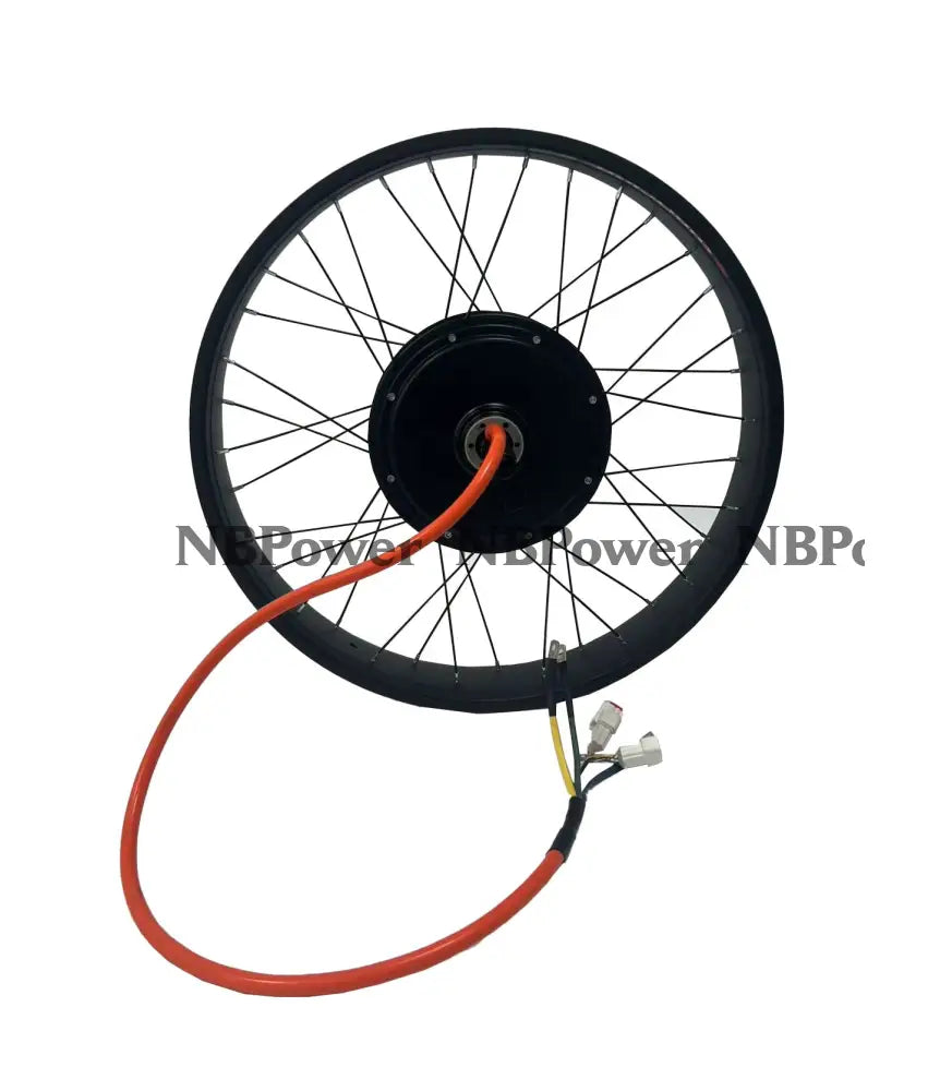 26*4.0 80mm width double rim with QS 3T /3.5T/4T/5T 170mm dropout 5000W Fat motorwheel with single freewheel