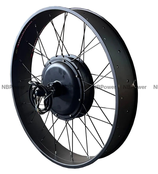 26*4.0 Rear 170-175mm dropout 48/52V/72V 2000W Fat motorwheel with spokes