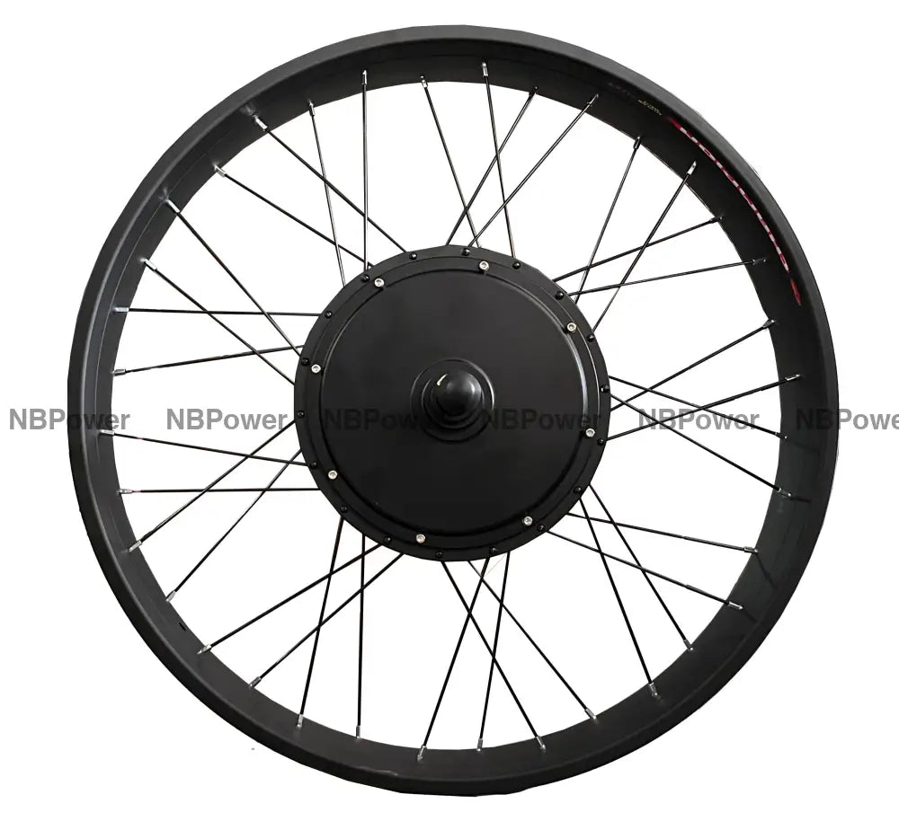 26*4.0 Rear 170-175mm dropout 48/52V/72V 2000W Fat motorwheel with spokes