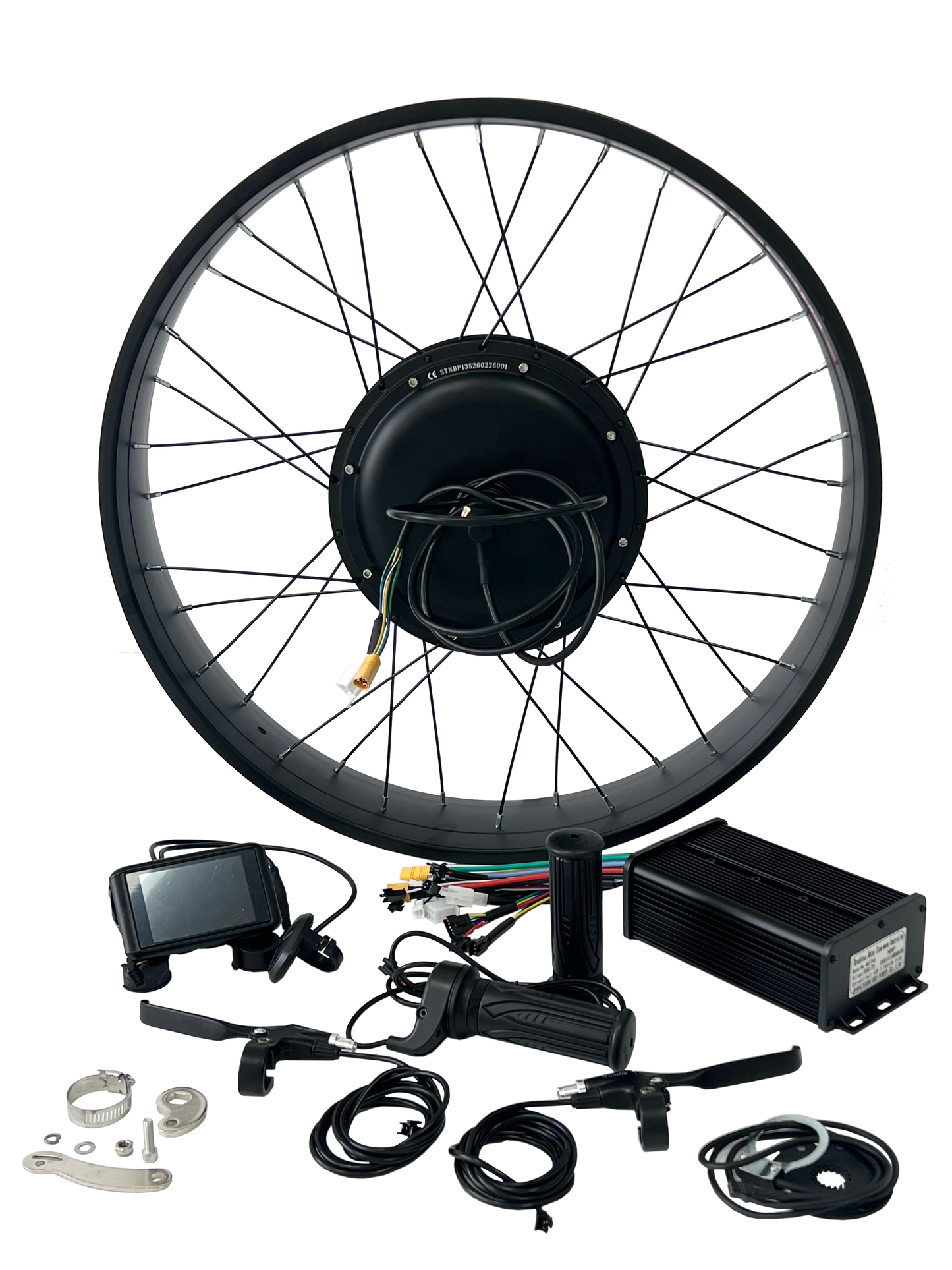 20*4.0 /24*4.0/26*4.0  Front 135mm Dropout 48-72V 2000W Fat Motorwheel,48-72V 45A dual mode sine wave controller; UKC1 color Display EBike Hub Motor Electric Bicycle Conversion Kit