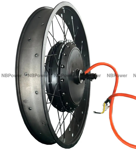 26inch 80mm Width Fat rim with QS 273 150mm dropout 8000W motorwheel with single freewheel 3.5T