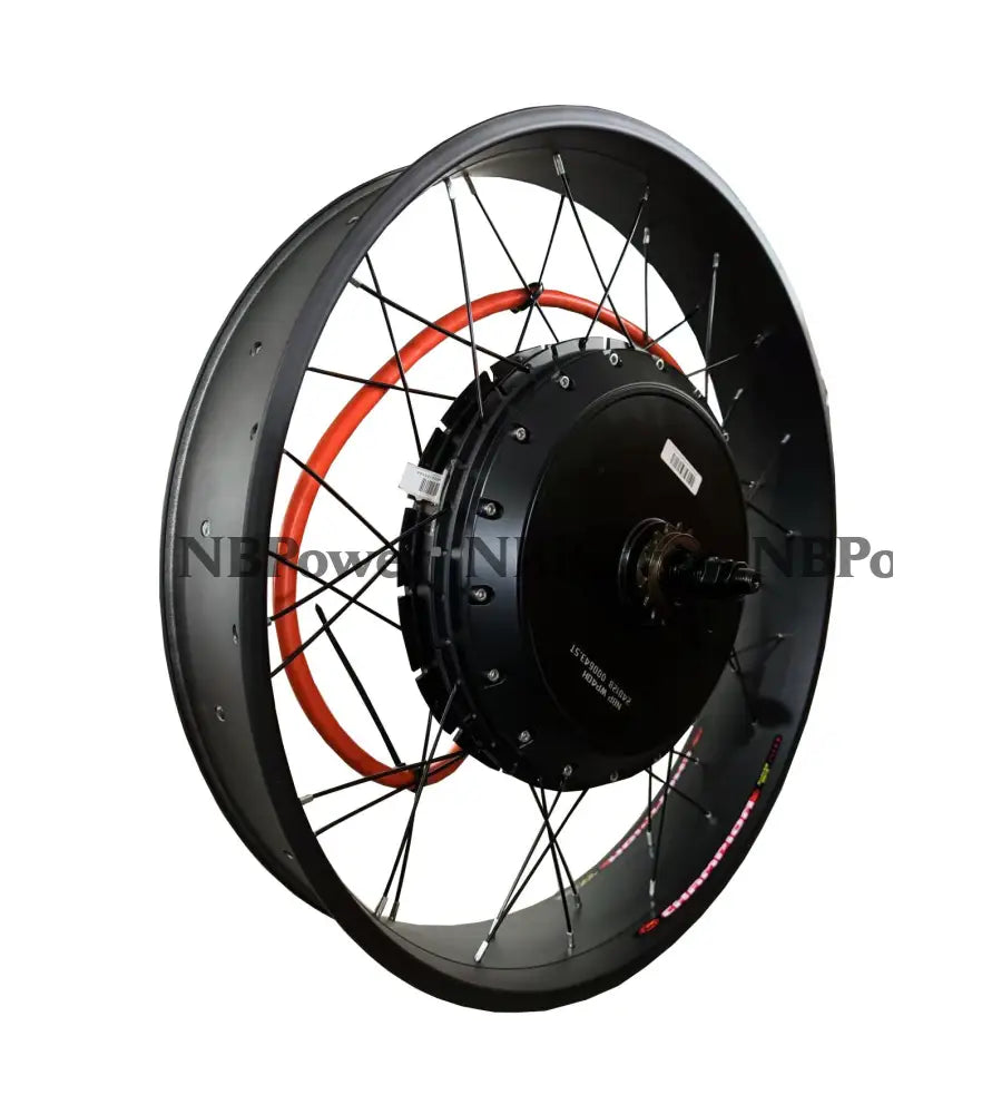 26inch 80mm Width Fat rim with QS 273 150mm dropout 8000W motorwheel with single freewheel 5T