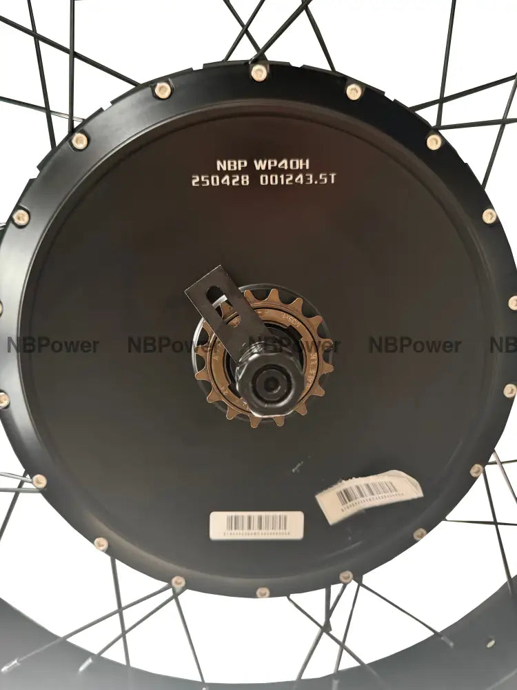 26inch 80mm Width Fat rim with QS 273 150mm dropout 8000W motorwheel with single freewheel