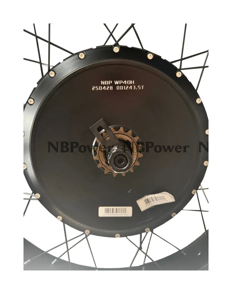 26inch 80mm Width Fat rim with QS 273 150mm dropout 8000W motorwheel with single freewheel