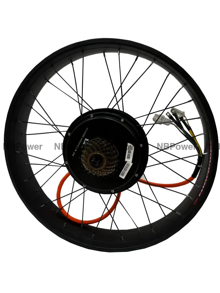 26x4.0 QS205 50H 190mm 72V 5000w Fat Bike Brushless Hub Motor Wheel for Electric Bicycle Fat Ebike 60-100kph