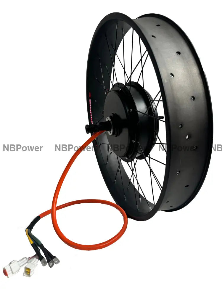26x4.0 QS205 50H 190mm 72V 5000w Fat Bike Brushless Hub Motor Wheel for Electric Bicycle Fat Ebike 60-100kph