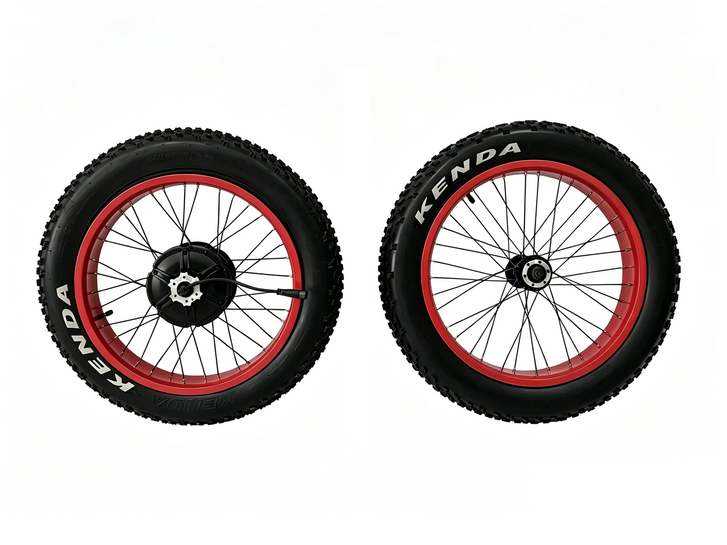 20x4.0 Blue/White/Red/Orange Bafang G062 48V 500W Cassette Motor Wheel 177mm*M12 Dropout With Matching 135mm*3/8Iinch Front Wheel With Kenda Tire