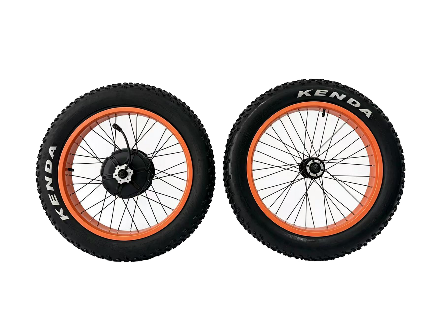 20x4.0 Blue/White/Red/Orange Bafang G062 48V 500W Cassette Motor Wheel 177mm*M12 Dropout With Matching 135mm*3/8Iinch Front Wheel With Kenda Tire