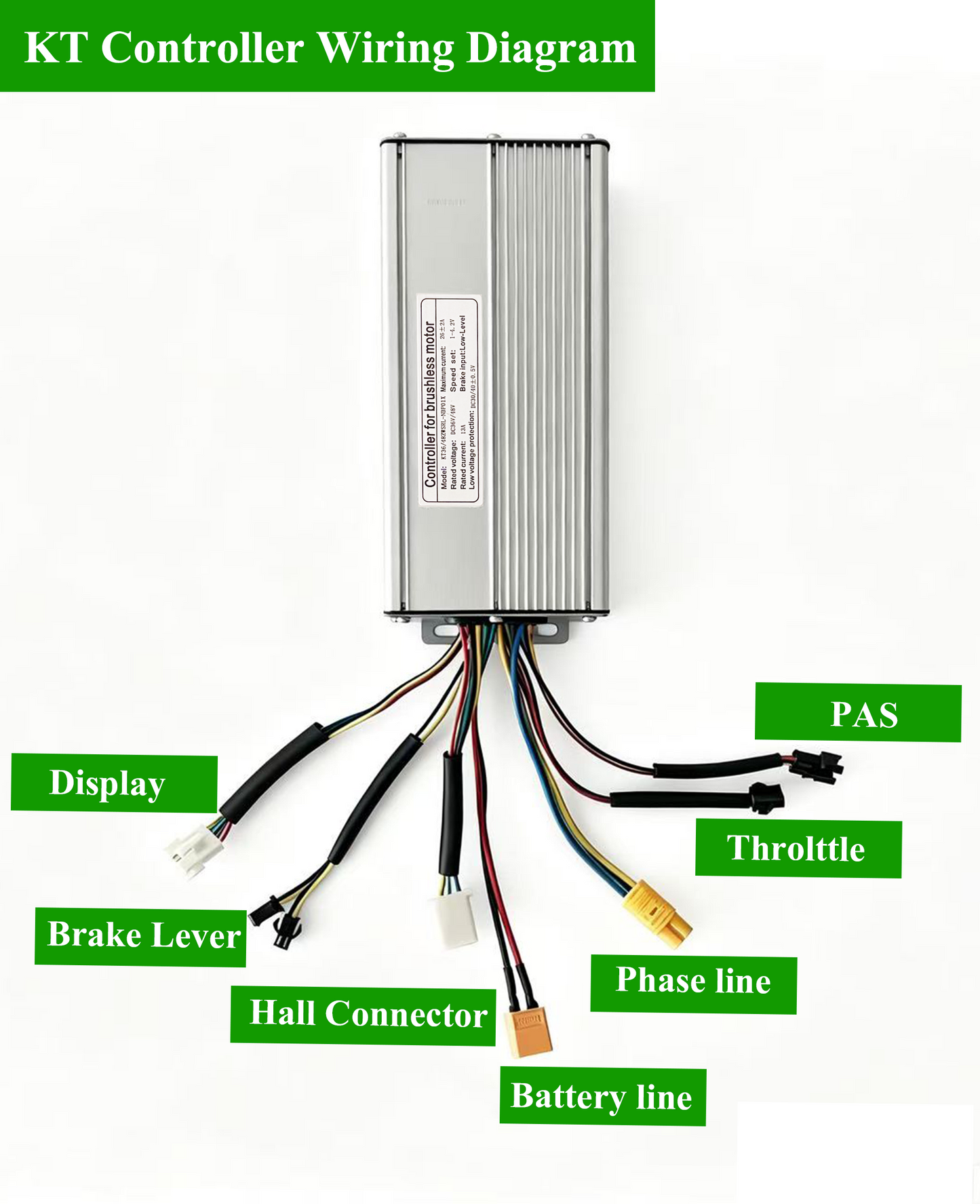 KT Controller  26A/30A+LED900/LCD10HDisplay  ,For Ebike Hub Motor Kit NBPower