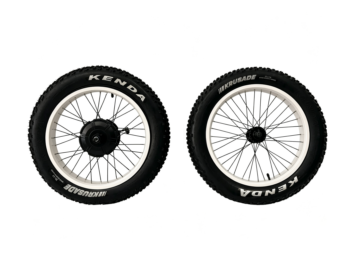20x4.0 Blue/White/Red/Orange Bafang G062 48V 500W Cassette Motor Wheel 177mm*M12 Dropout With Matching 135mm*3/8Iinch Front Wheel With Kenda Tire
