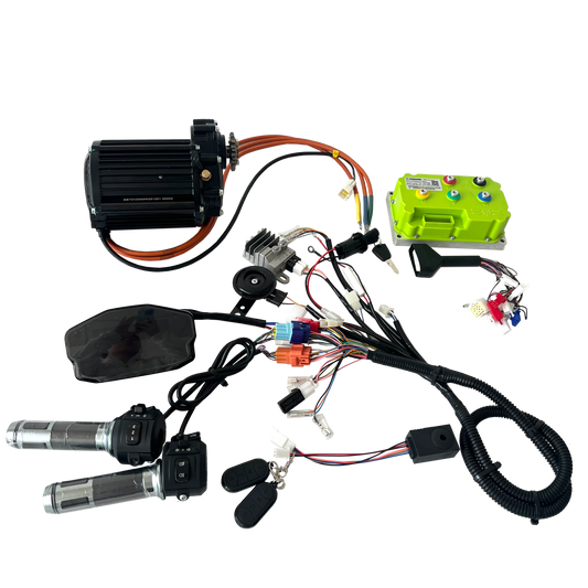 USA Stock:QS120 V3 2000W 60H 2KW Mid Drive Motor Kit with FarDriver ND72360 Controller , DKD Display and Throttle for Electric Motorcycle Moped ATV