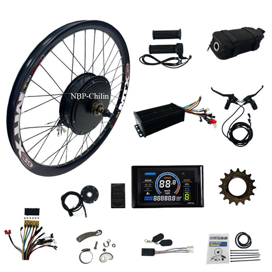 135mm dropout 3000W Motorwheel with single freewheel  ; MTX rim with Rear 3000W Ebike kit with 80A dual mode controller ,SW900 display ,alarm lock ebike parts