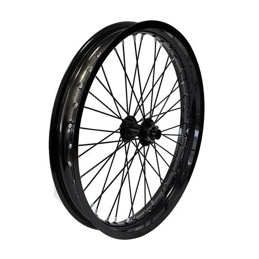 16inch/17inch/18inch/19inch/21inch 110mm Dropout 20mm Axle Motorcycle‑Style Spoke Front Wheel Assembly Heavy‑Duty Complete Rim Wheel for E‑Bike NBPower