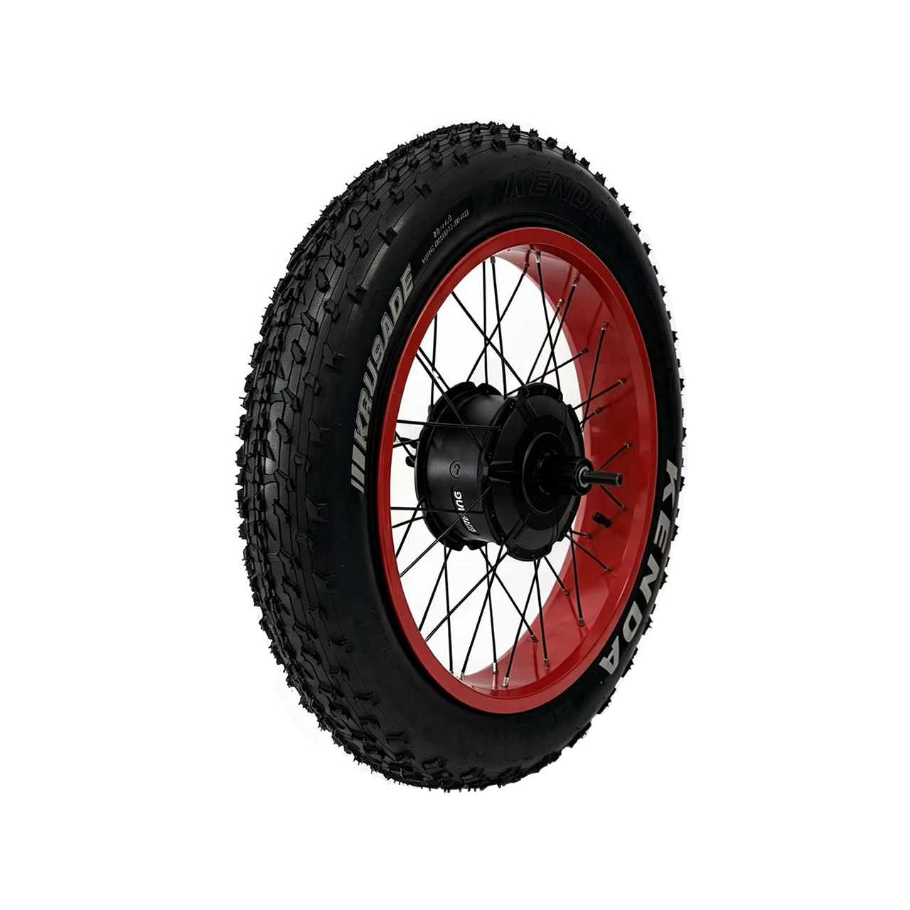 20x4.0 Blue/White/Red/Orange Bafang G062 48V 500W Cassette Motor Wheel 177mm*M12 Dropout With Matching 135mm*3/8Iinch Front Wheel With Kenda Tire