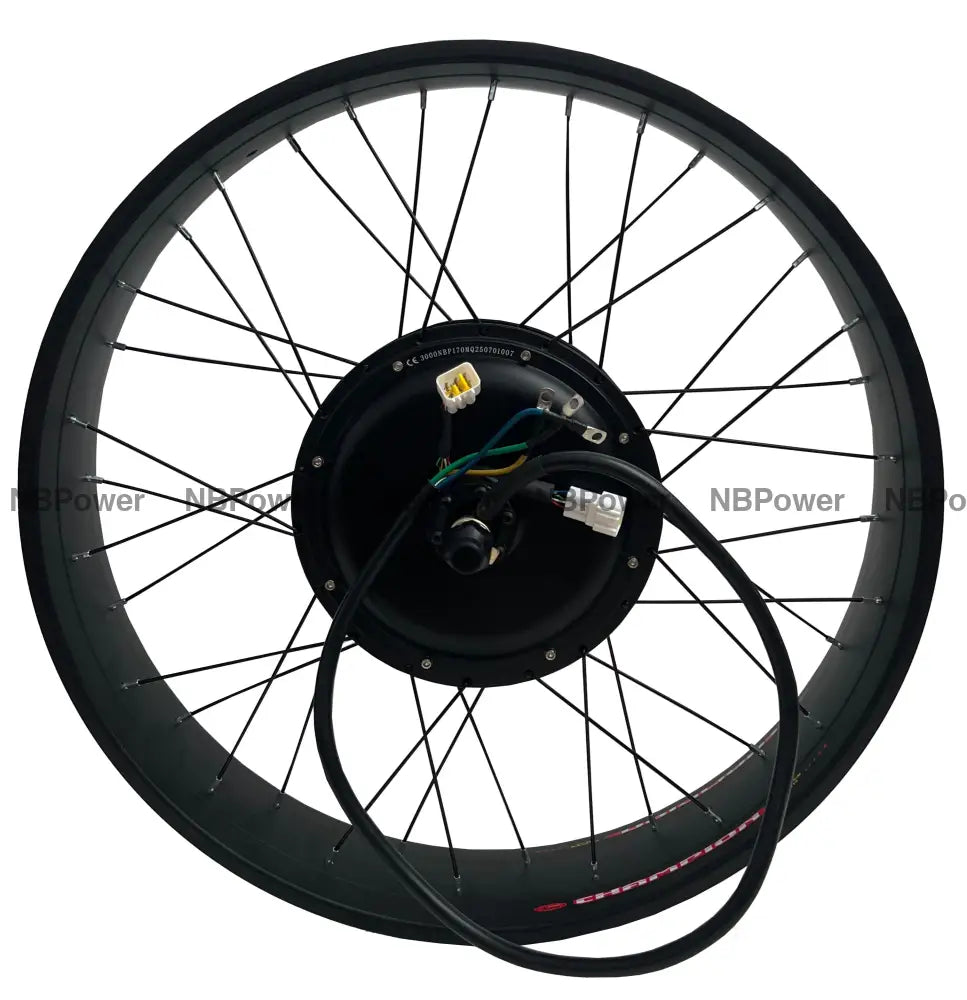 3T high speed 72V 3000W Motorwheel,26*4.0 100mm 170mm /190mm dropout 3000W motorwheel with spokes Motor Wheel