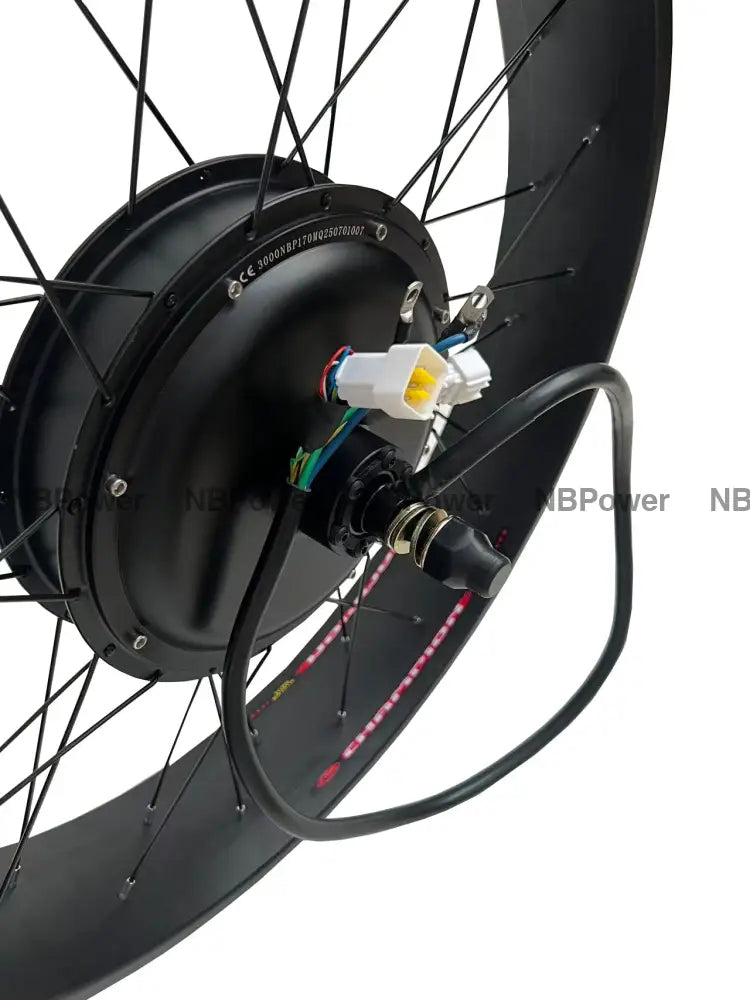 3T high speed 72V 3000W Motorwheel,26*4.0 100mm 170mm /190mm dropout 3000W motorwheel with spokes Motor Wheel