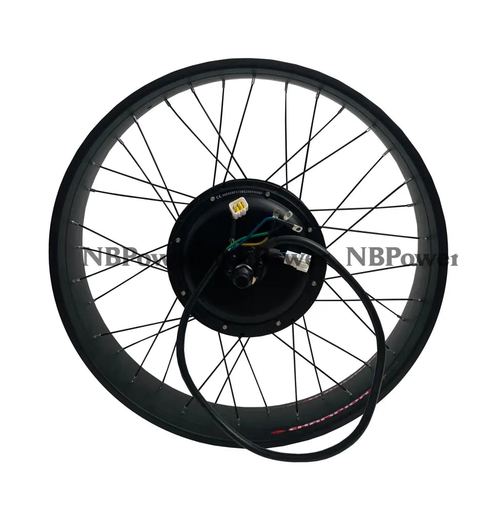 3T high speed 72V 3000W Motorwheel,26*4.0 100mm 170mm /190mm dropout 3000W motorwheel with spokes Motor Wheel