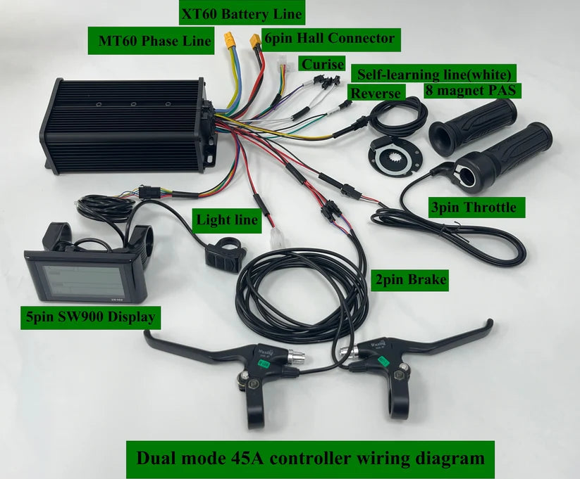 Custom link: 20*3.0 150mm Dropout 2000W  ,Motor Wheel, 45A Dual-Mode Controller, Surron throttle & SW900 color display Kit NBPower