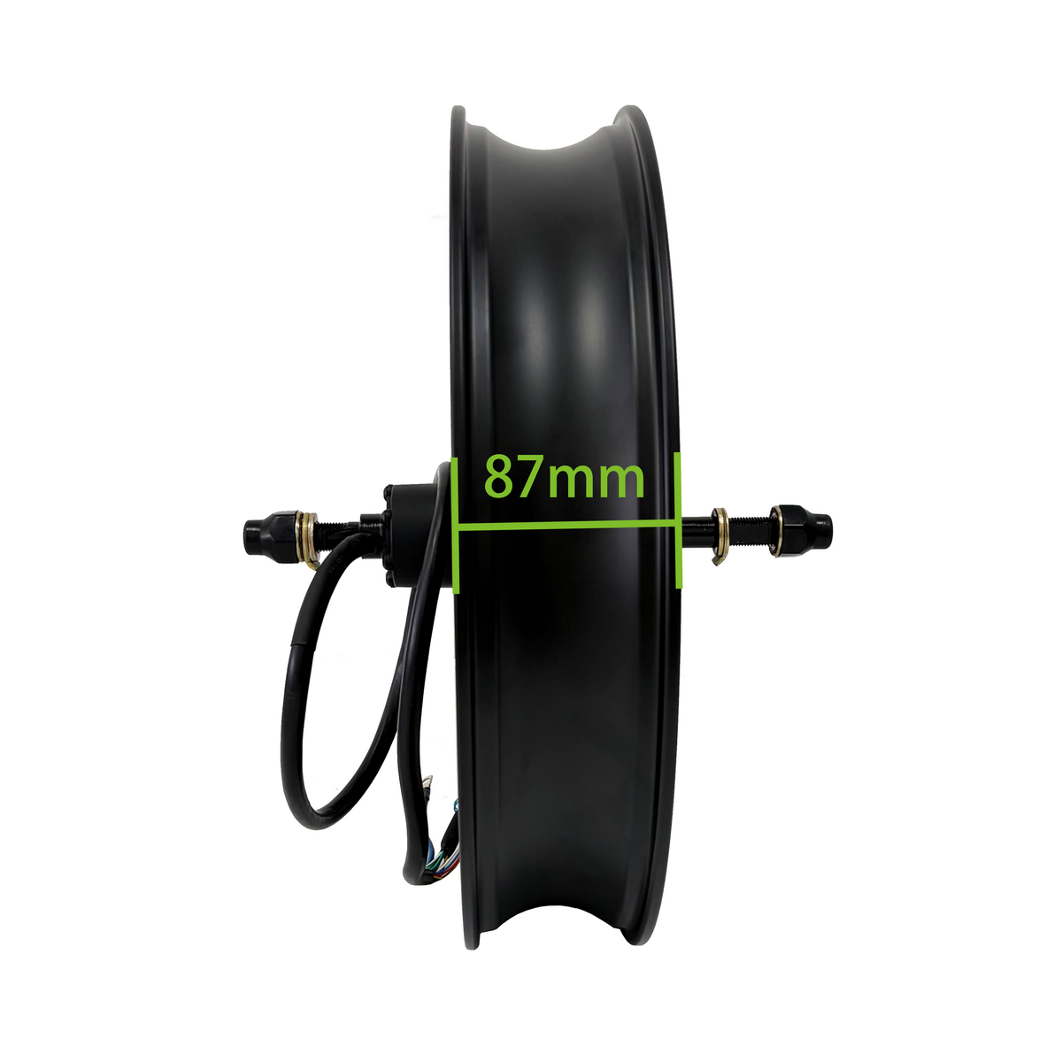 NBPower 20*4.0 190mm Dropout 87mm Rim Width 3000W One-piece Rim Rear Motorwheel Paired With 80A Dual Mode Controller,UKC1+ Color Display ,Full Twist Throttle and Other Parts E-bike Conversion Kit NBPower