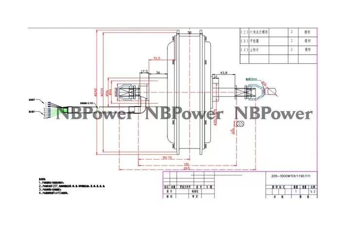 USA Warehouse: NBpower 20*4.0 Rear 170-175mm/190mm Dropout 72V 3000W 3T High Speed Fat Bike Brushless Hub Motor Wheel With 7-Speed Freewheel and High Quality Tire NBPower