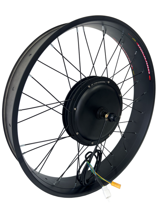 20*4.0 /24*4.0/26*4.0 Front 135mm dropout 48-72V 2000W Fat motorwheel with spokes ,Front Fat motorwheel