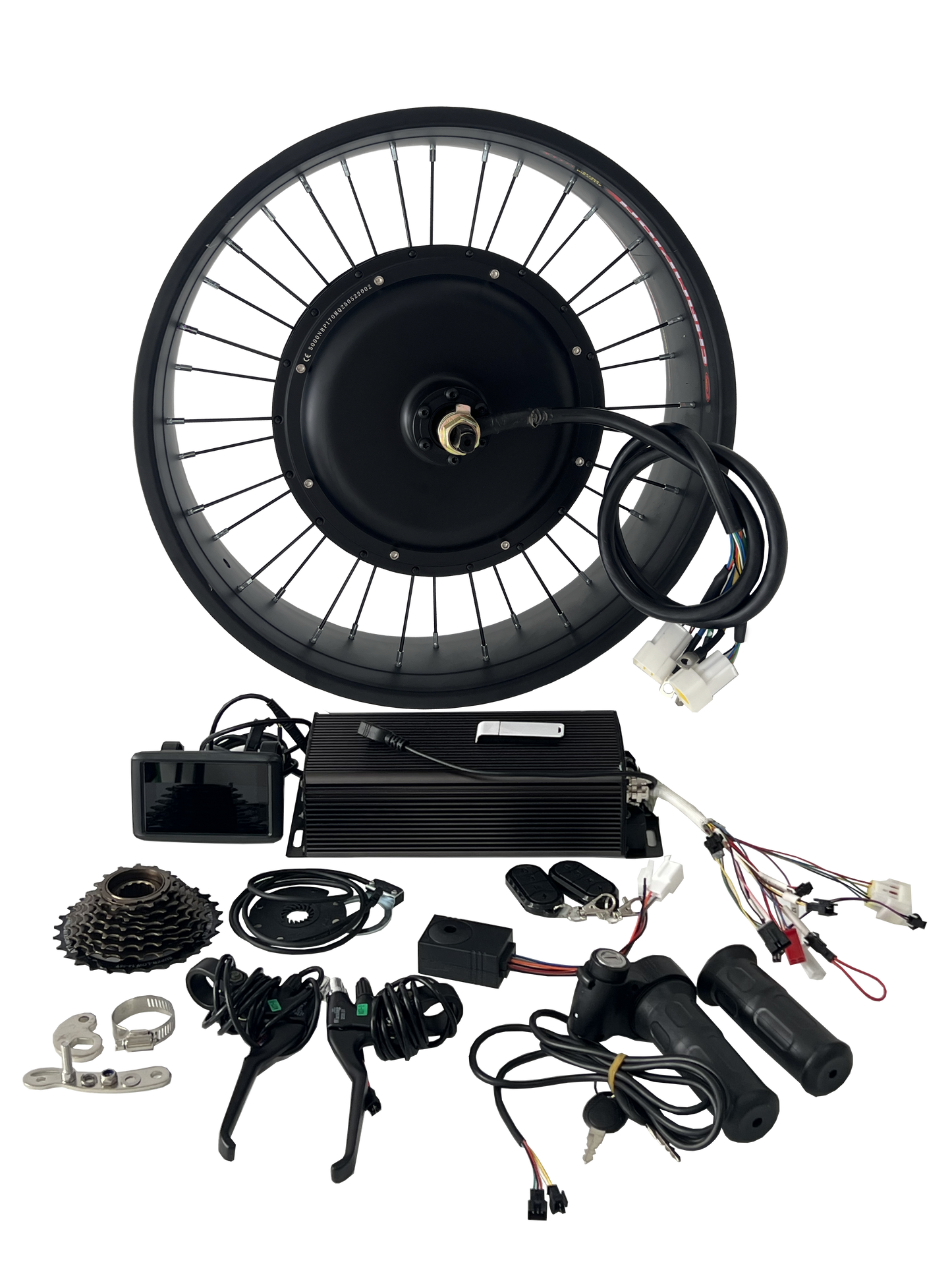 20"26'' 5000W Rear 170-175mm Fat Rim Motorwheel Kit with 100A sabvoton Controller & UKC1