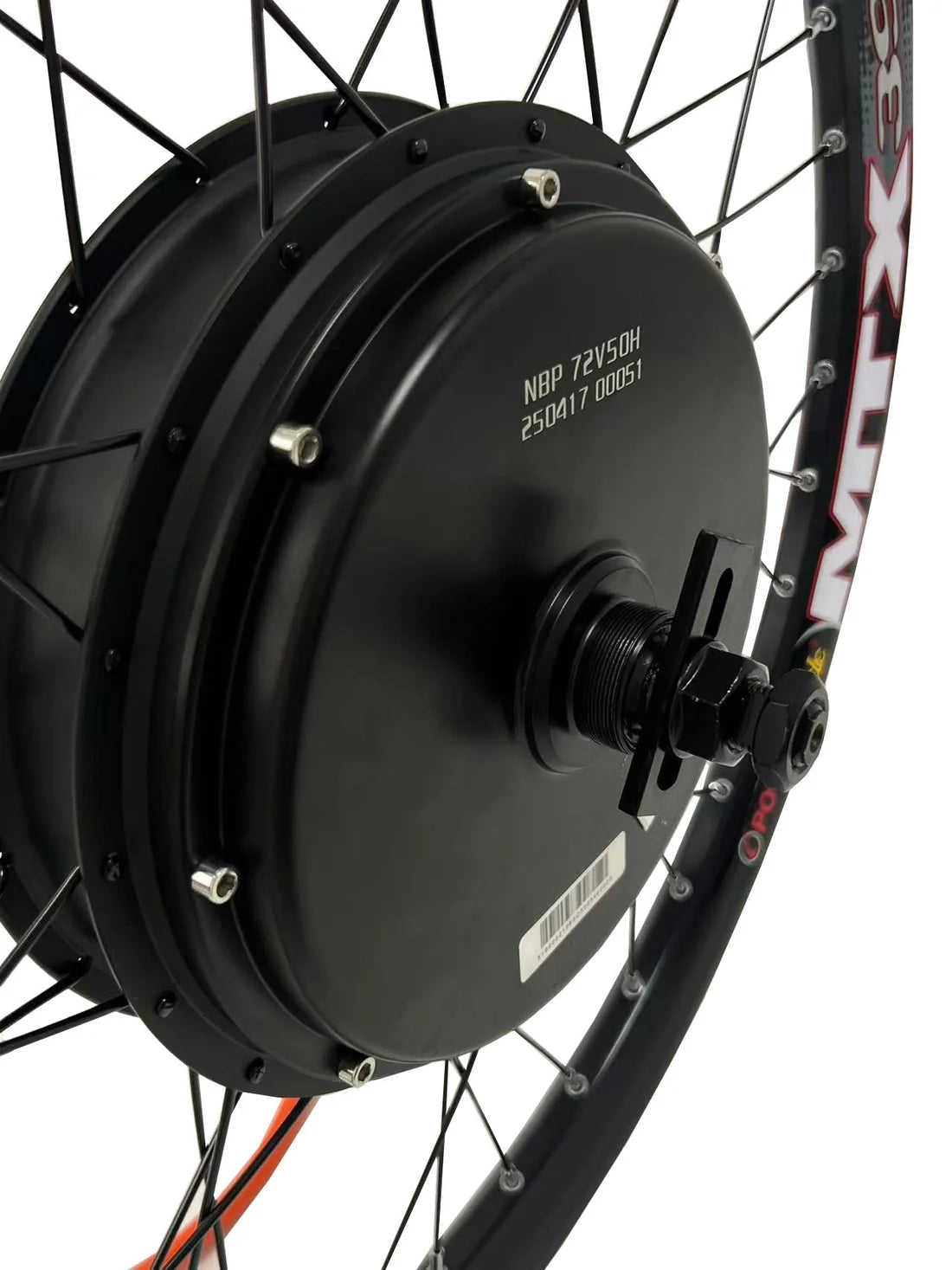 QS205 20inch/24inch/26inch/27.5inch/29inch/700C  150mm Dropout 3000W MTX Rim Ebike Rear Hub Motor Wheel  Single Speed Freewheel 3T/3.5T/4T/5T Winding For Choose ，80A Dual mode Controller +UKC1 Display Conversion Kit NBPower