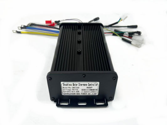 Dual Mode  60A / 80A Sine Wave Controller +UKC1 Color Display +Full Twist Throttle +Brake lever +PAS +Alarm lock Waterproof  System ,For 2000W-3000W Ebike Hub Motor Kit