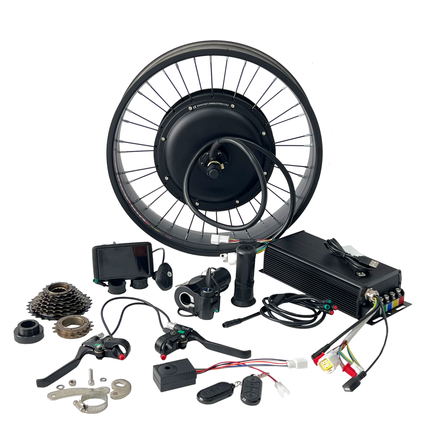 QS205 190mm 72V 5000W 50H V3 Electric Fat Bike 20/24/26x4.0 Motor Wheel Conversion Kit Sabvoton 100A,UKC1 plus,all waterproof system