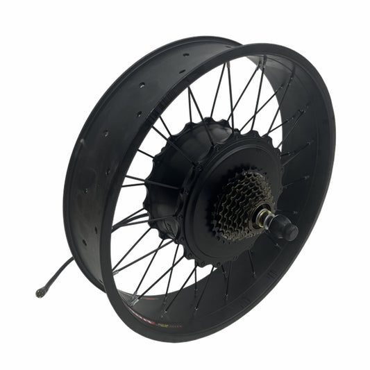 20*4.0 /24*4.0 /26*4.0 QS 1000W 170mm dropout Rear 48V motorwheel with 7 speed freewheel ,QS  1000W Fat motorwheel with spokes