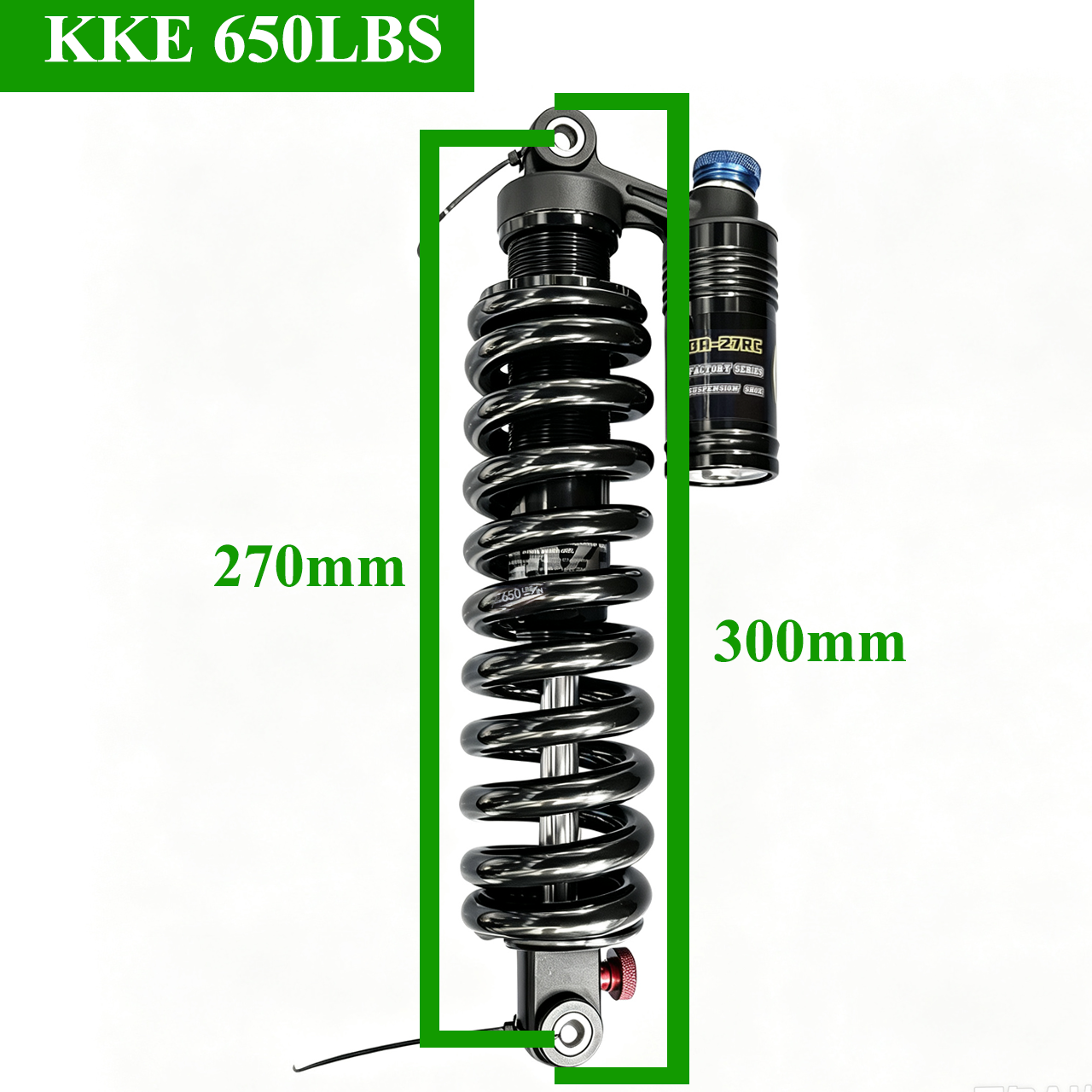 KKE BA-27RC Rear Shock Suspension  220mm  650/750lbs  Shock Absorber for Electric Mountain Bike/Bicycle/eBike NBPower