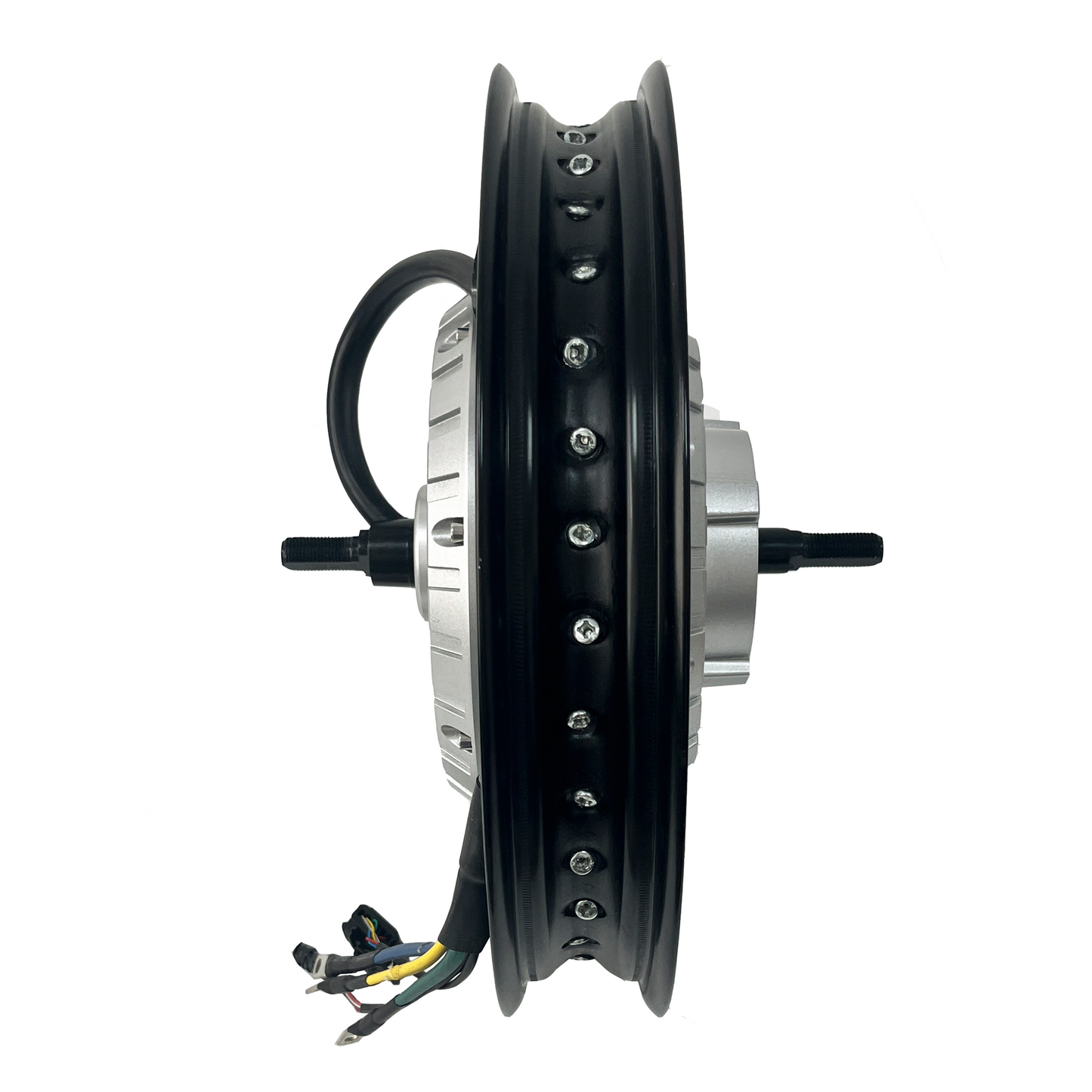 Radcake 14 Inch 5000W Sliver Hub Motor Wheel | 170mm Frame Dropout Motorcycle E‑Bike Conversion Hub Motor NBPower