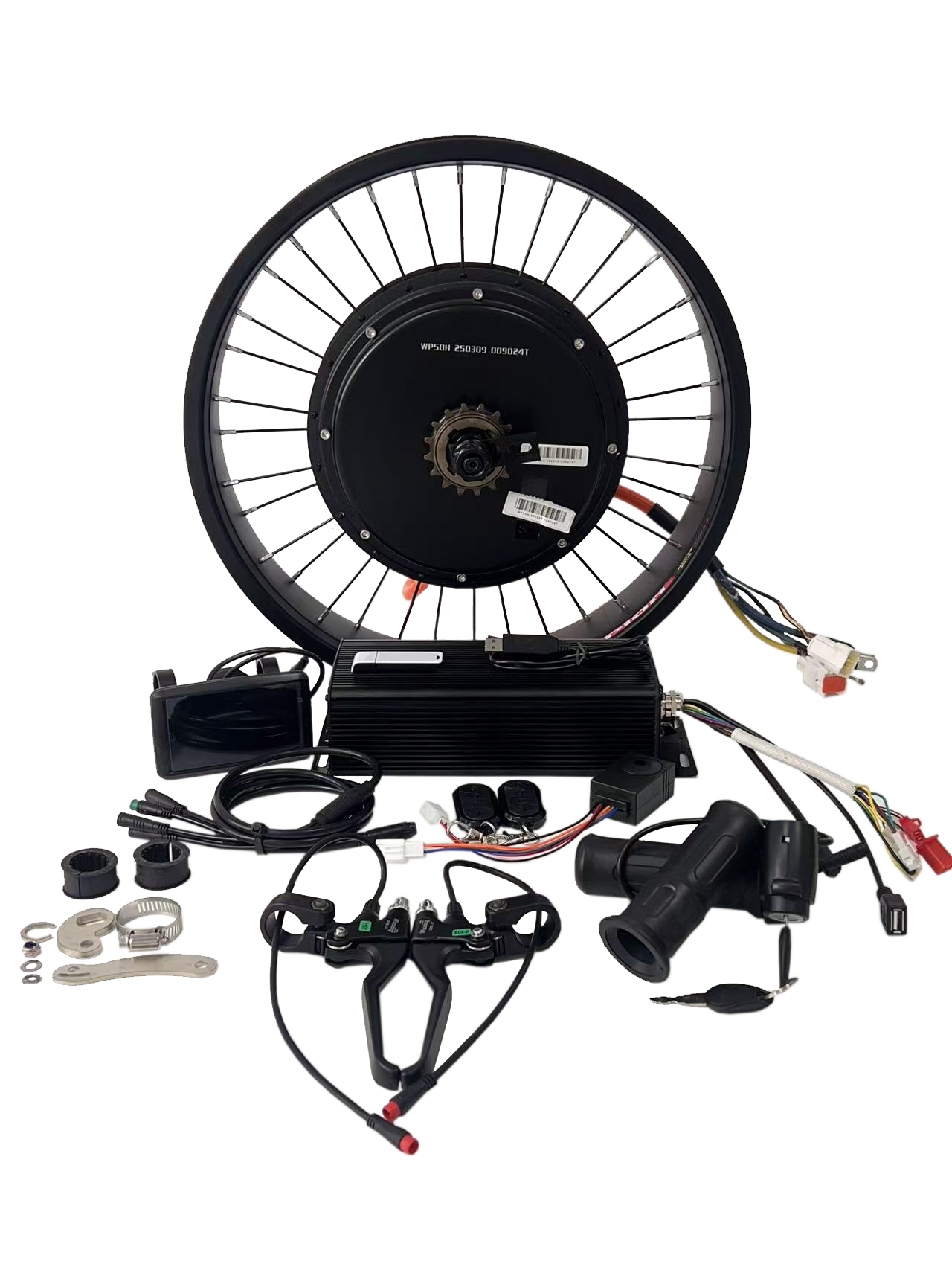 Fat Rim Rear QS 5000W 150-155mm 72V Ebike kit +100A Sabvoton Controller+UKC1 Color Dsiplay