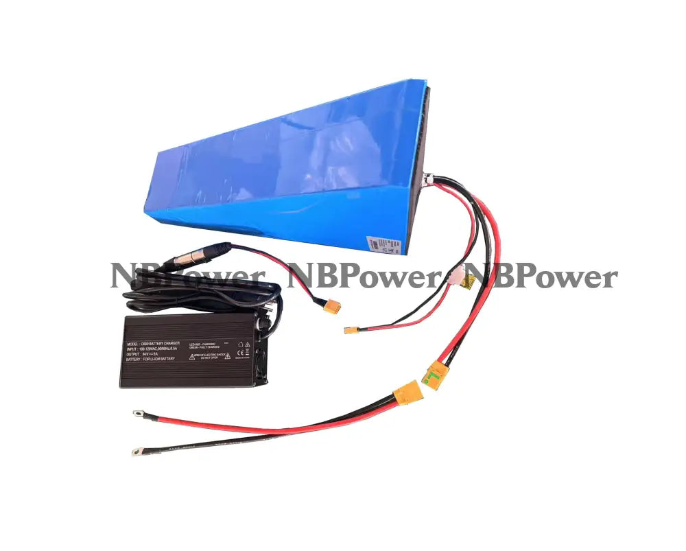 72V 20Ah triangle battery with 80A BMS and 84V 5A charger for 2000W-3000W motor and motorwheel kit Battery