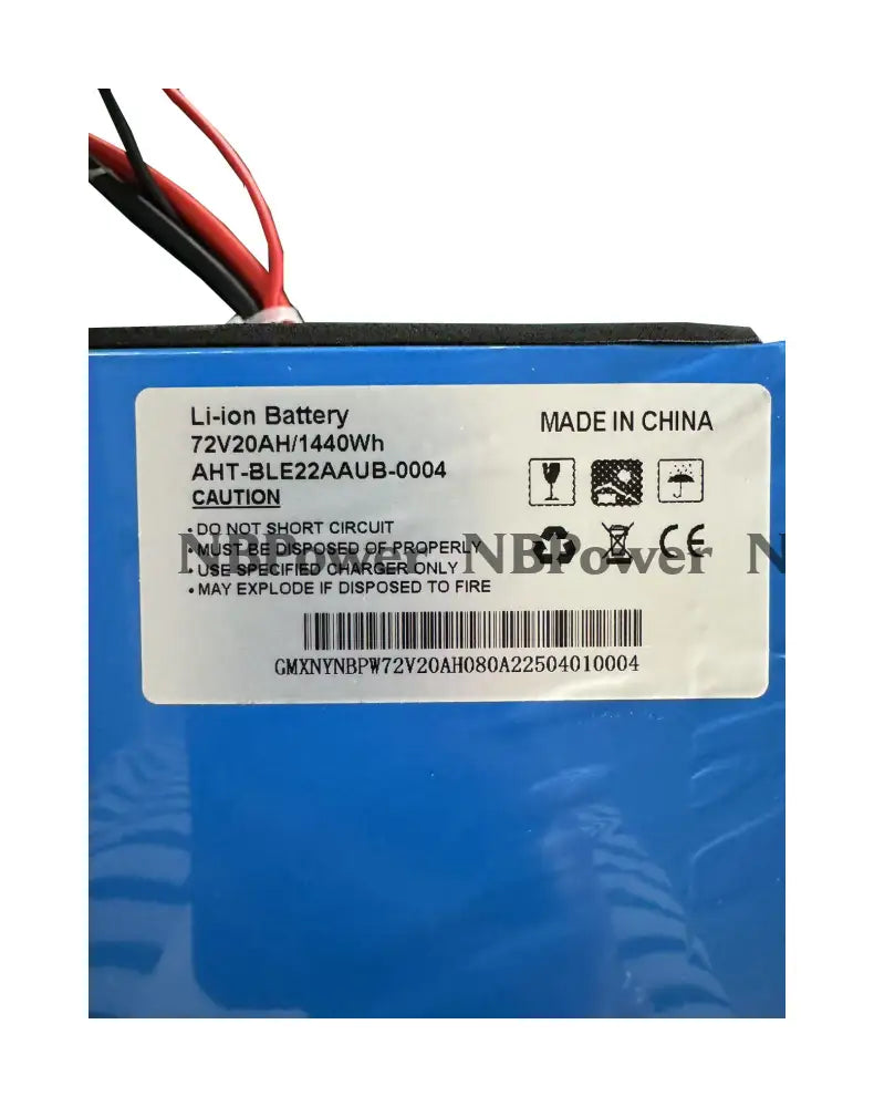72V 20Ah triangle battery with 80A BMS and 84V 5A charger for 2000W-3000W motor and motorwheel kit Battery