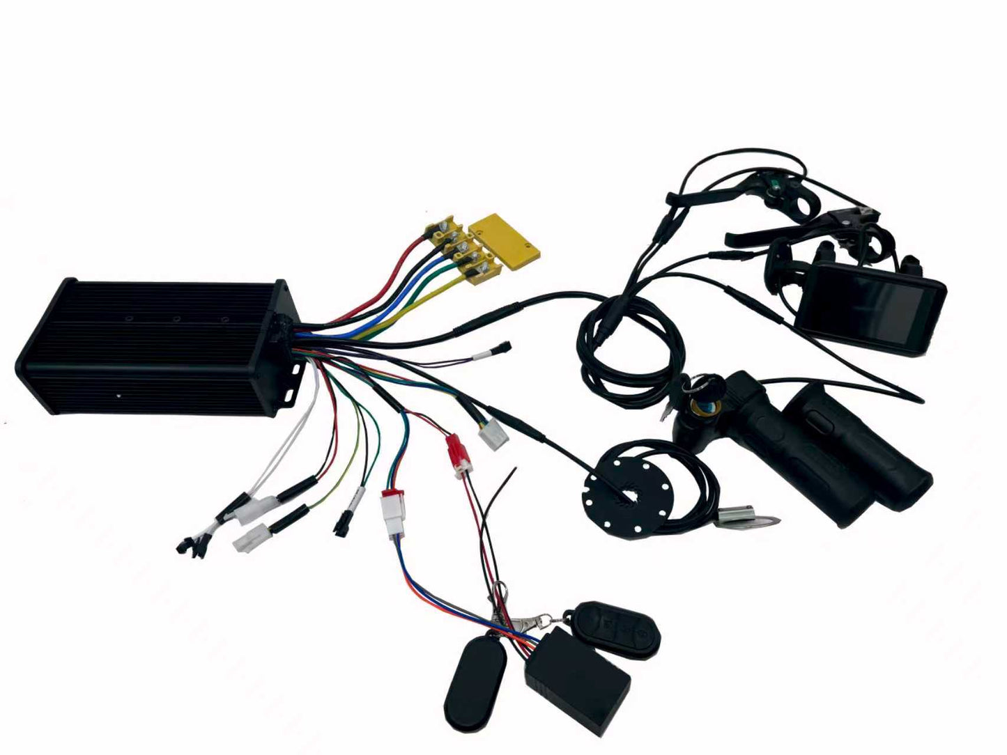 Dual Mode  60A / 80A Sine Wave Controller +UKC1 Color Display +Full Twist Throttle +Brake lever +PAS +Alarm lock Waterproof  System ,For 2000W-3000W Ebike Hub Motor Kit