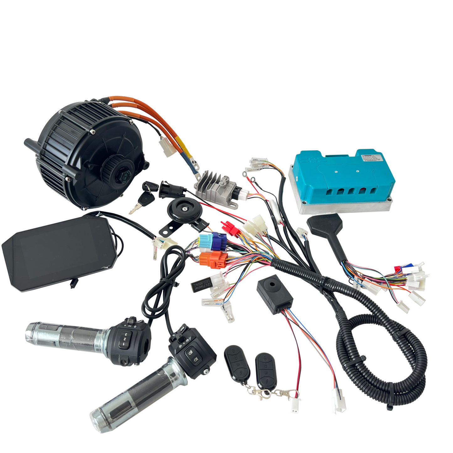 QSMOTOR QS165 V2 5000W 72V 35H Hall Version/encoder  Mid Drive Motor Kits with ND72680 Controller  ，DKD display or NBTFT-5 Color   Display and Foot Pedal