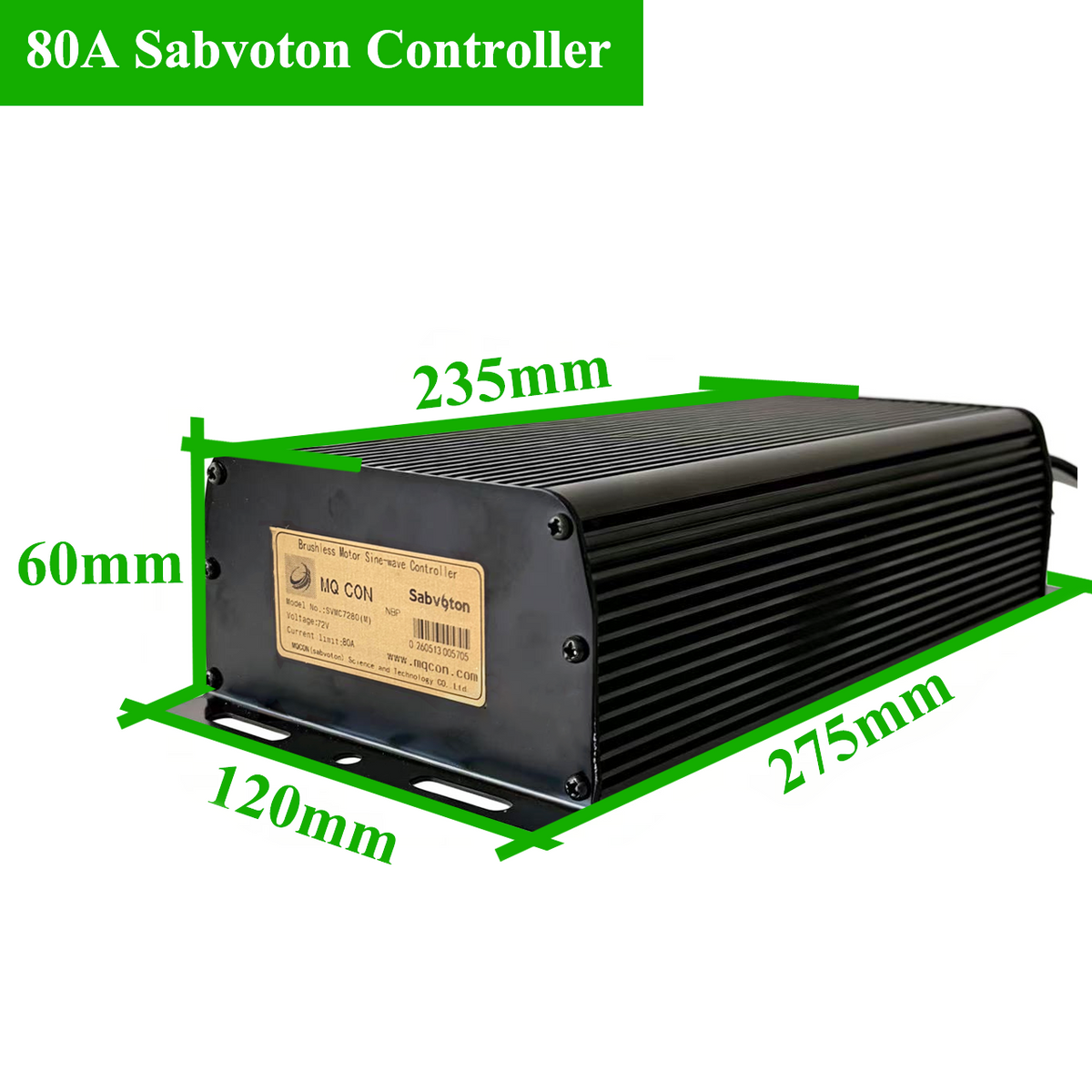 20x4.0 Fat Rim 190mm Dropout 3000W Ebike Hub Motor All Waterproof Kit, Hall‑Sensor Equipped | Sabvoton 80A V2 Controller, UKC1+P Color Display, Full Waterproof Wiring NBPower