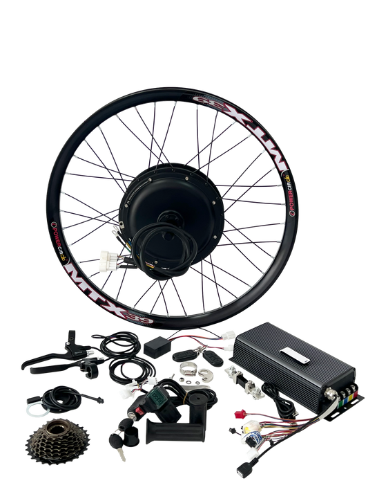 USA warehouse:26/29inch 3000W 150-155mm MTX Rim with 80A Sabvoton controller（CA）Kit