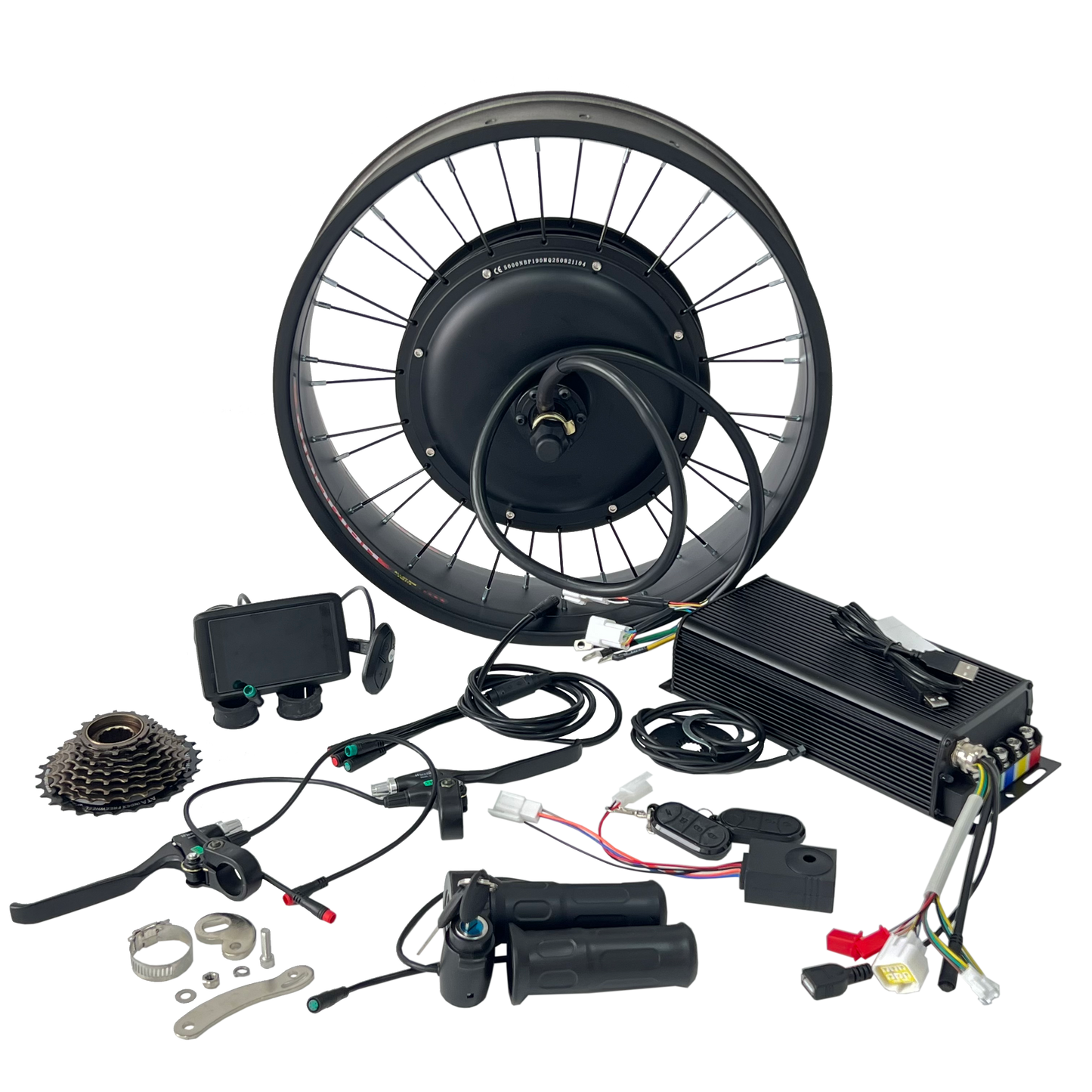 QS205 190mm 72V 5000W 50H V3 Electric Fat Bike 20/24/26x4.0 Motor Wheel Conversion Kit Sabvoton 100A,UKC1 plus,all waterproof system