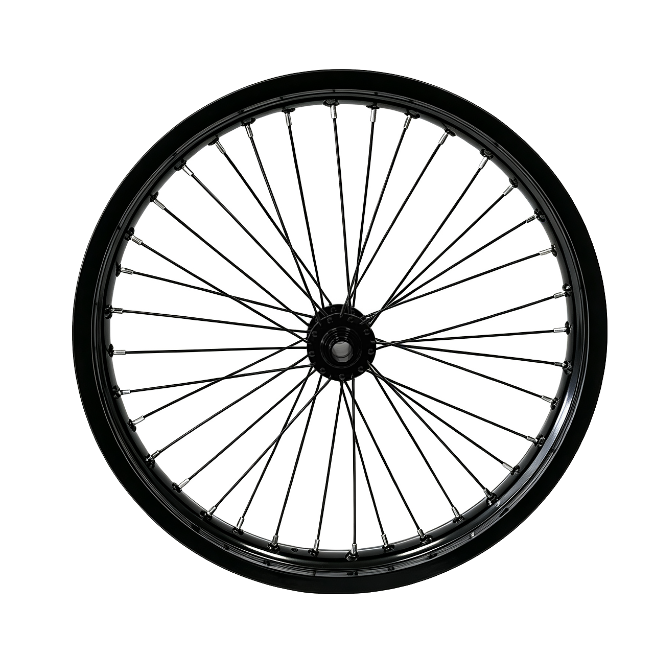 16inch/17inch/18inch/19inch/21inch 110mm Dropout 20mm Axle Motorcycle‑Style Spoke Front Wheel Assembly Heavy‑Duty Complete Rim Wheel for E‑Bike NBPower