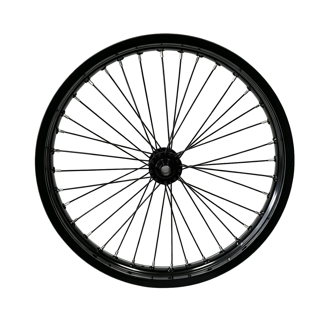 16inch/17inch/18inch/19inch/21inch 110mm Dropout 20mm Axle Motorcycle‑Style Spoke Front Wheel Assembly Heavy‑Duty Complete Rim Wheel for E‑Bike NBPower